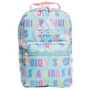 NWT Adidas Santiago 3 Lunch Bag Hall Pass Aqua Pink Colorful Insulated Backpack